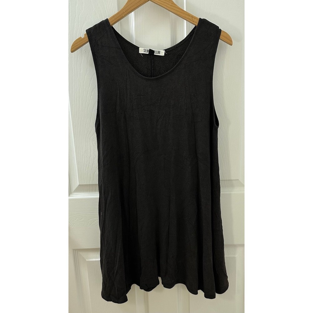 Black Acid Wash Tank Top Dress
